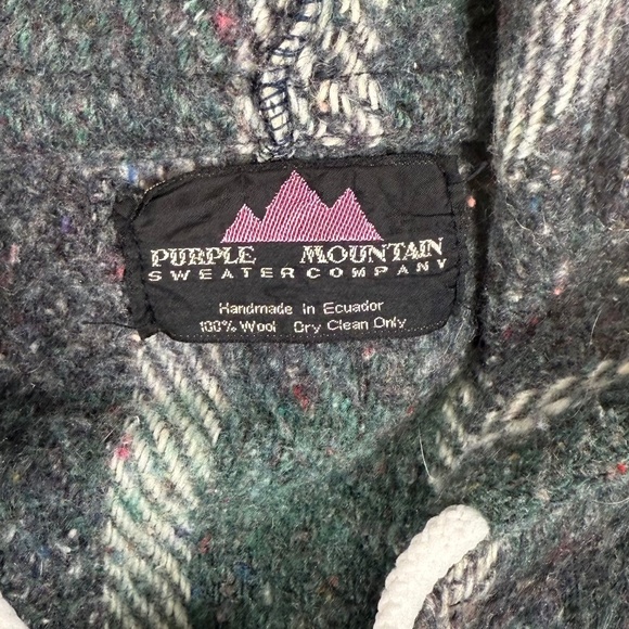 Purple Mountain Sweater Company Made in Ecuador 100% Wool Baja Hoodie W Large - Picture 3 of 6